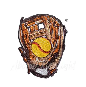 Softball Glove Mit Sequin Game Day Patch