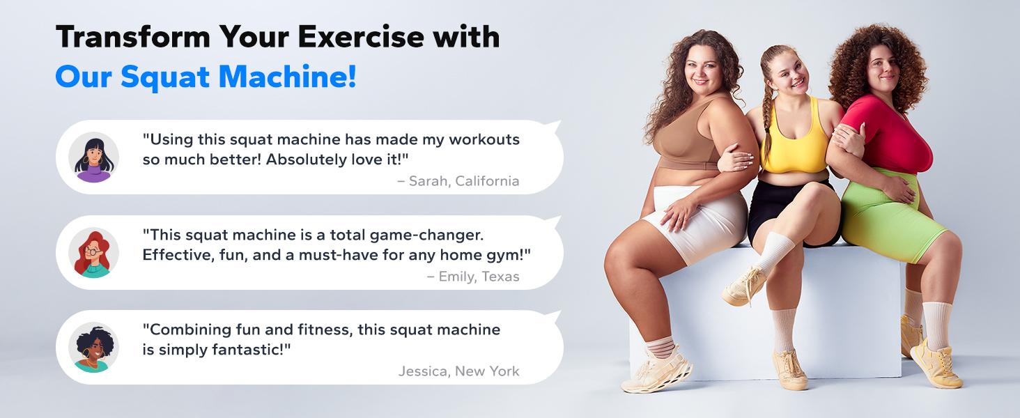 MERACH Squat Machine Glutes Workout Adjustable Resistance Foldable Exercise Equipment Leg Exercise Machine Rowing Machine SpringStatements