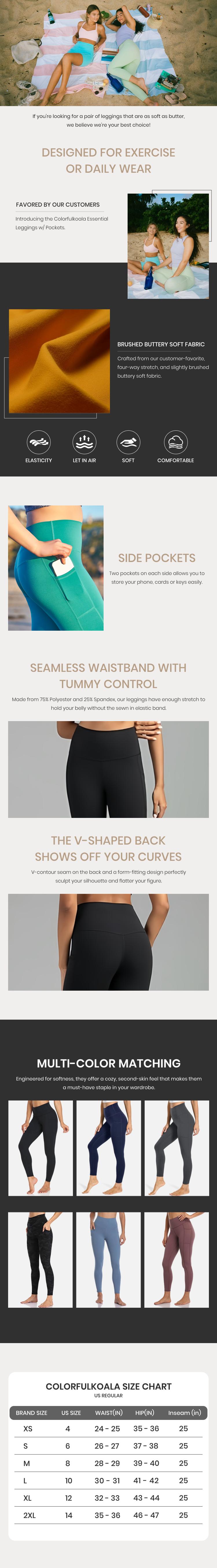 Colorfulkoala Women's High Waisted Yoga Pants 7/8 Length 25" InseamLeggings with Pockets Activewear #TikTokShopBlackFriday