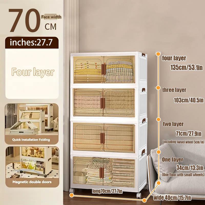 70CM-2/3/4/5 Layers plastic folding storage box with multi-layer, stackable storage box with wheels, suitable for home storage of books, clothes, toys, closet, wardrobe, bedroom, bathroom, office, basic bedroom furniture Storage Box 70CM-2/3/4/5 Layers plastic folding storage box with multi-layer, stackable storage box with wheels, suitable for home storage of books, clothes, toys, closet, wardrobe, bedroom, bathroom, office, basic bedroom furniture Storage Box