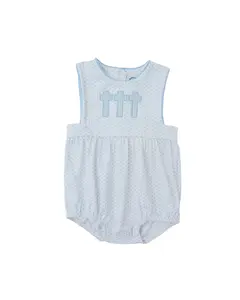 Blue Gingham Cross Trio Bubble