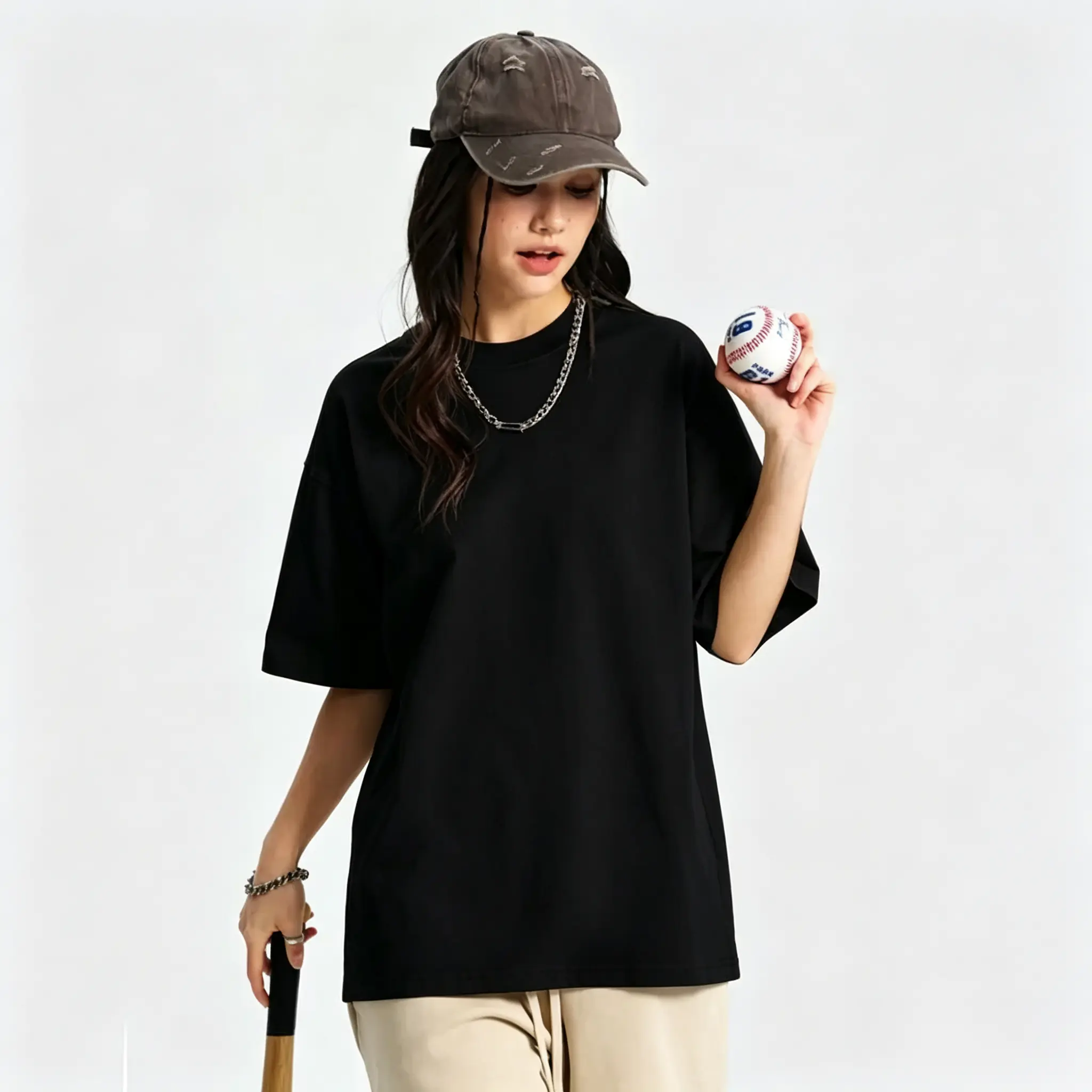 Women's 100% Cotton Classic Round Neck Short Sleeve Fitted Blank T-Shirt - Breathable Basic Tops for Casual Everyday Wear