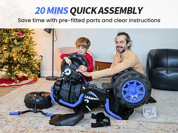 Hikiddo 24V 4WD Kids Ride on ATV 4 Wheeler, Electric Ride on Toy for Big Kids with 4*200W Motor, 5.6Mph Max Speed Hikiddo 24V 4WD Kids Ride on ATV 4 Wheeler, Electric Ride on Toy for Big Kids with 4*200W Motor, 5.6Mph Max Speed