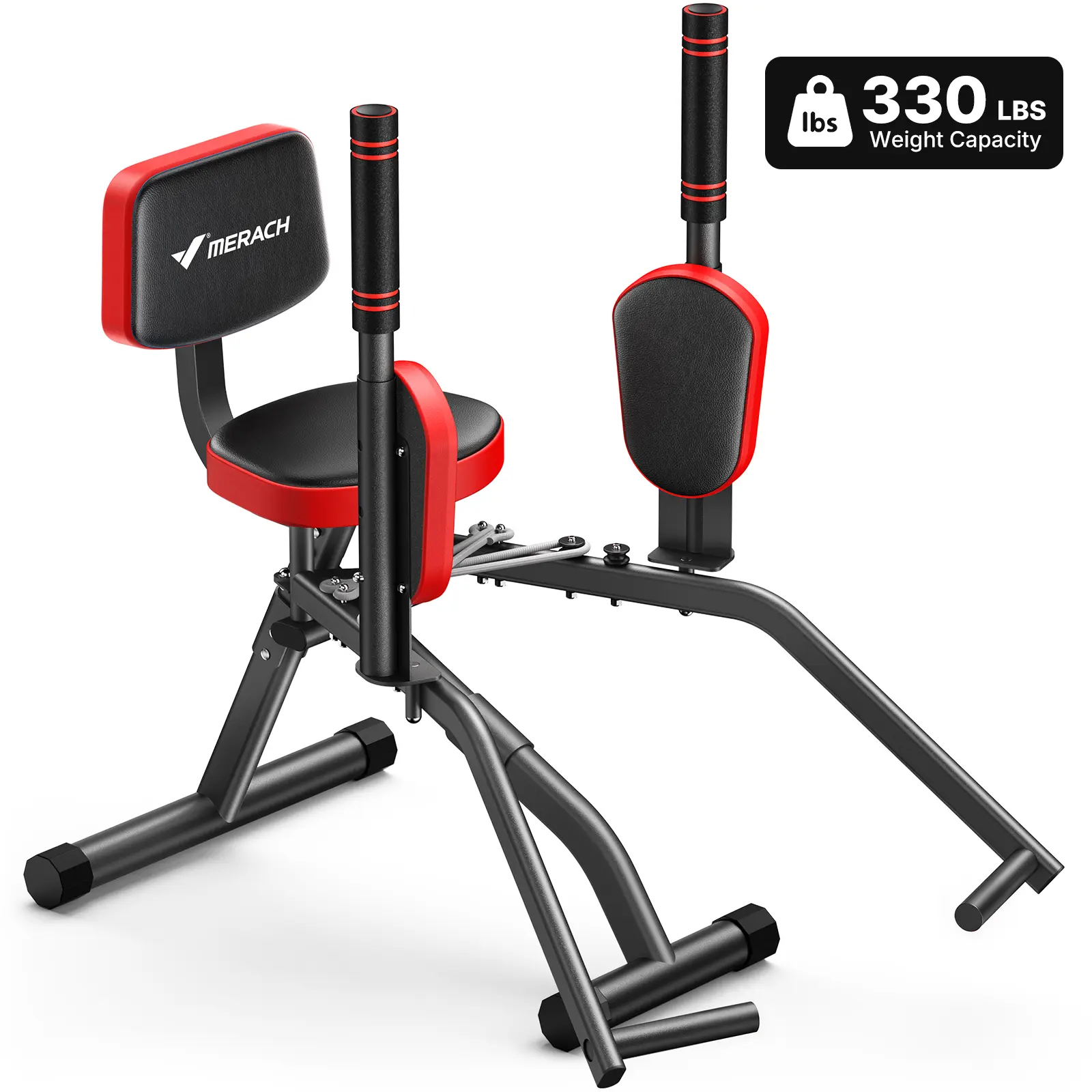 Merach Hip Abductor Machine for Home Gym, Upper Back Exerciser, Adjustable Glute Trainer, Thigh Workout Equipment for Hip Sculpting & Butt Lifting BackToSchool