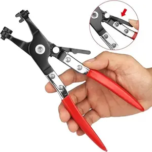 Hose Clamp Pliers Spring Hose Clamps Repair Tool with Swivel Flat Band for Removal and Installation of Flat-Band or Ring-Type Hose Clamps, Multifunctional Straight Throat Hose Clamp Pliers for Car Water Pipe, Buckle Clamp, Oil Tube Separator