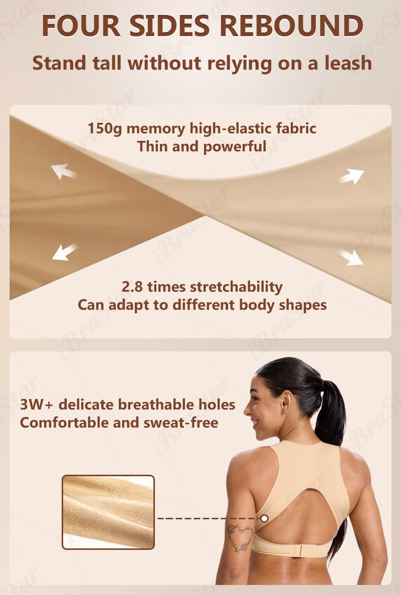 【Postural correction】Women’s Beige Wireless Bra, Soft Breathable Non-removable Moulded Cups, Yoga Fitness Sportswear for Gym & Daily Training 【Postural correction】Women’s Beige Wireless Bra, Soft Breathable Non-removable Moulded Cups, Yoga Fitness Sportswear for Gym & Daily Training