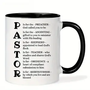 Best Pastor Appreciation Gift - Funny Pastor Definition 11oz Ceramic Coffee Mug Unique Religious Ministry Thank You Present for Men Women Christian Church Leader Cup