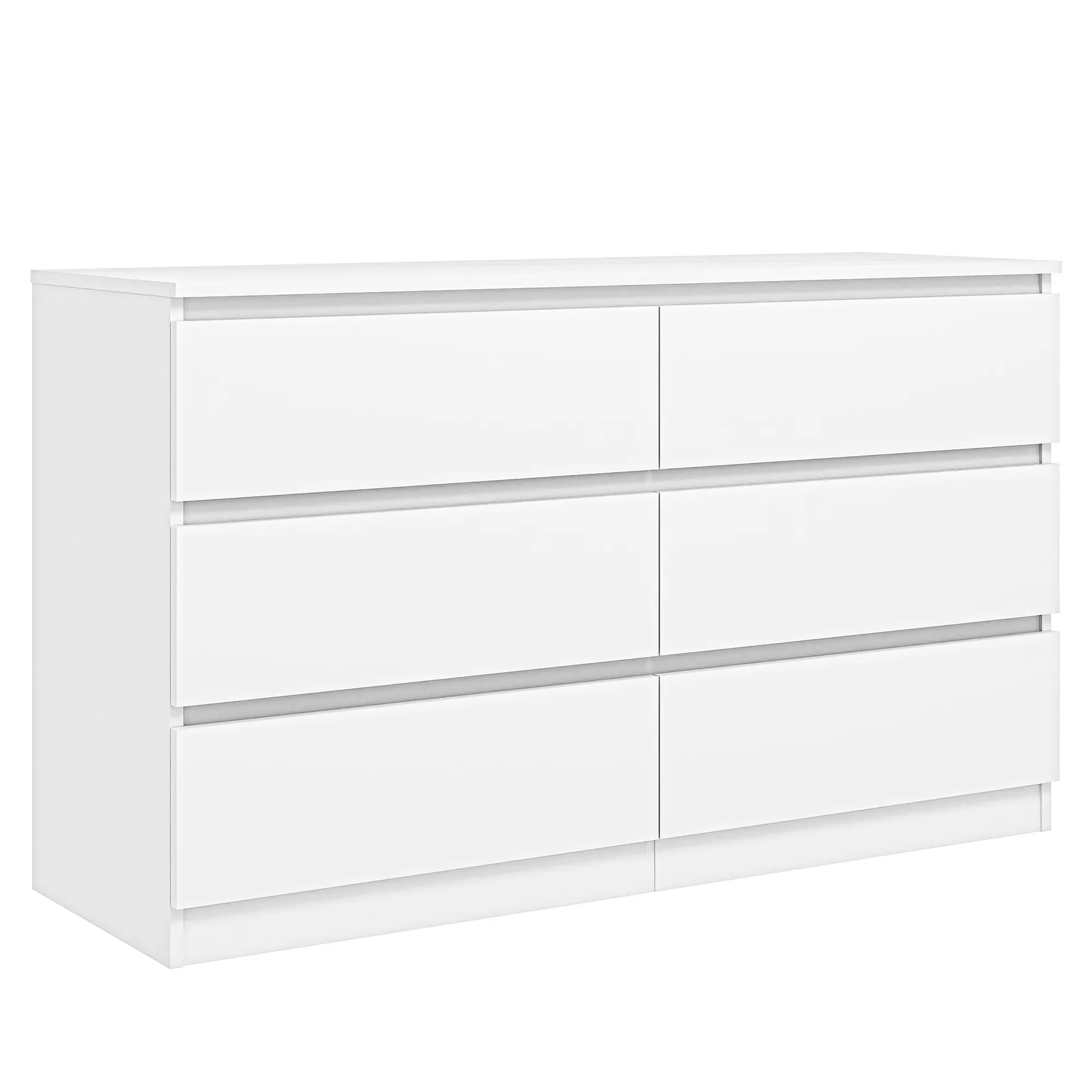 6-Drawer Modern Dresser Chest of Drawers, Wide Sturdy Bedroom Closet Storage Cabinet, Space-Saving Waterproof MDF Unit with Metal Slides, Anti-Tip Kit & Large Capacity for Clothes Storage, Assembly Required, Drawer Organization