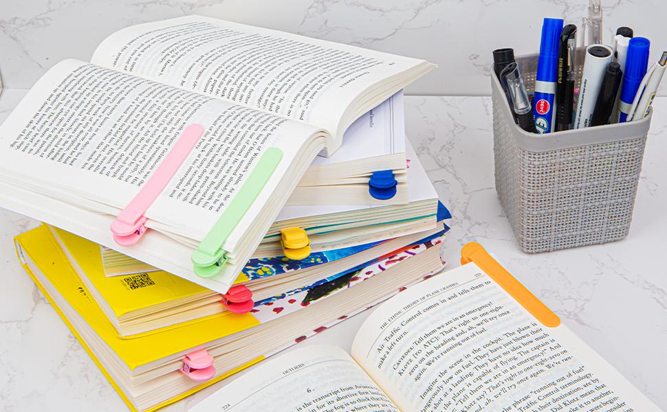 3-pcs automatic bookmarks, silicone smart bookmarks, cute and unique bookmark holders, suitable for women, men, children, teachers, reading enthusiasts, book page holders, bookmark holders, reading accessories, gifts for book lovers