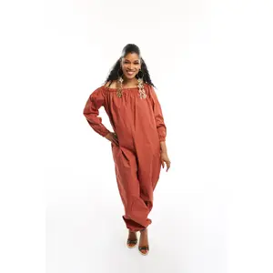 RUST LOOSE FITTING JUMPSUIT