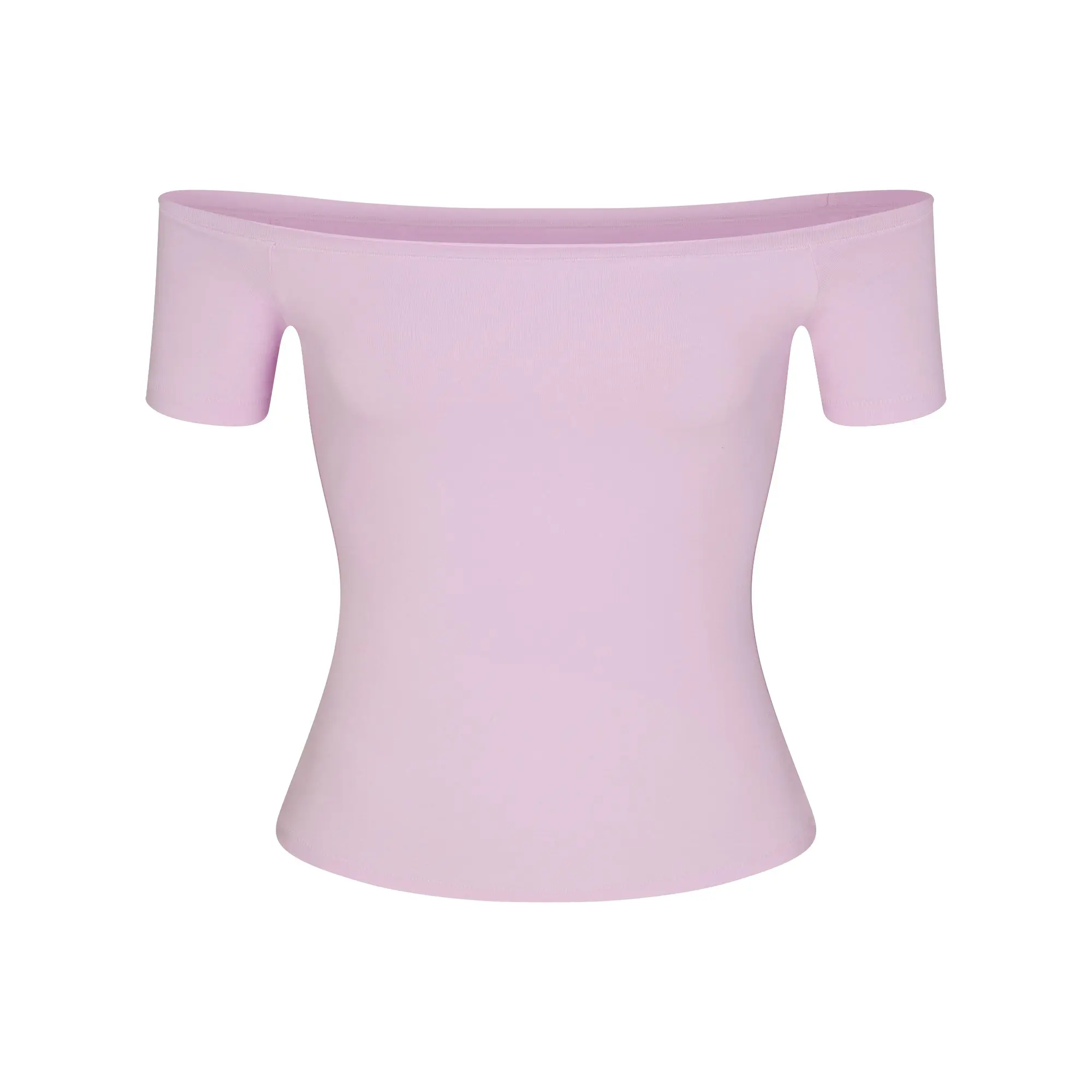 SKIMS COTTON JERSEY OFF THE SHOULDER TOP
