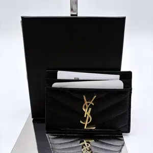 Pre-owned Yves Saint Laurent leather card holder SAINT LAURENT Cassandre Card Holder