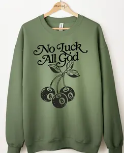 No Luck All God 8 Ball Cherries Graphic Top
