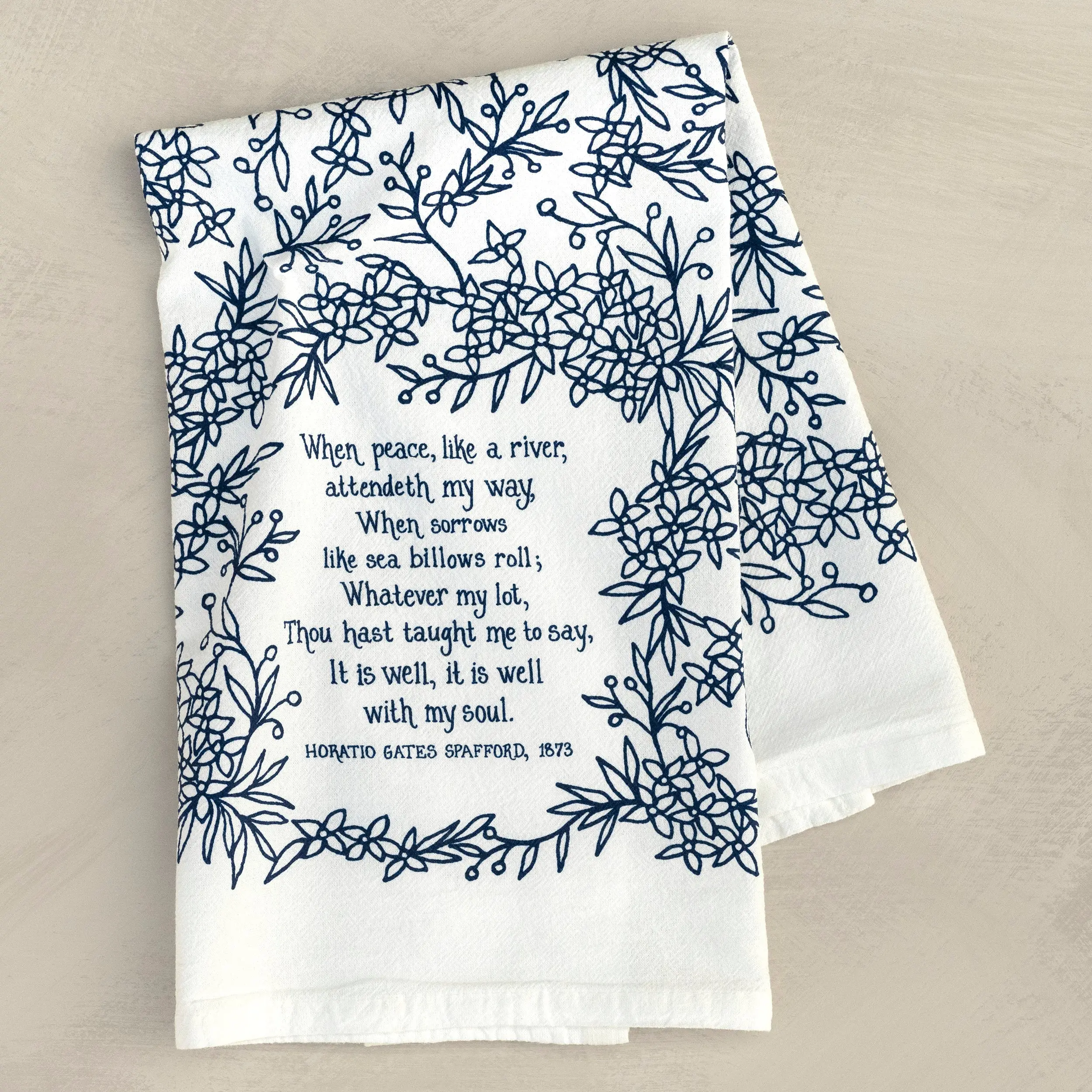 It Is Well With My Soul Hymn Tea Towel It Is Well With My Soul Hymn Tea Towel