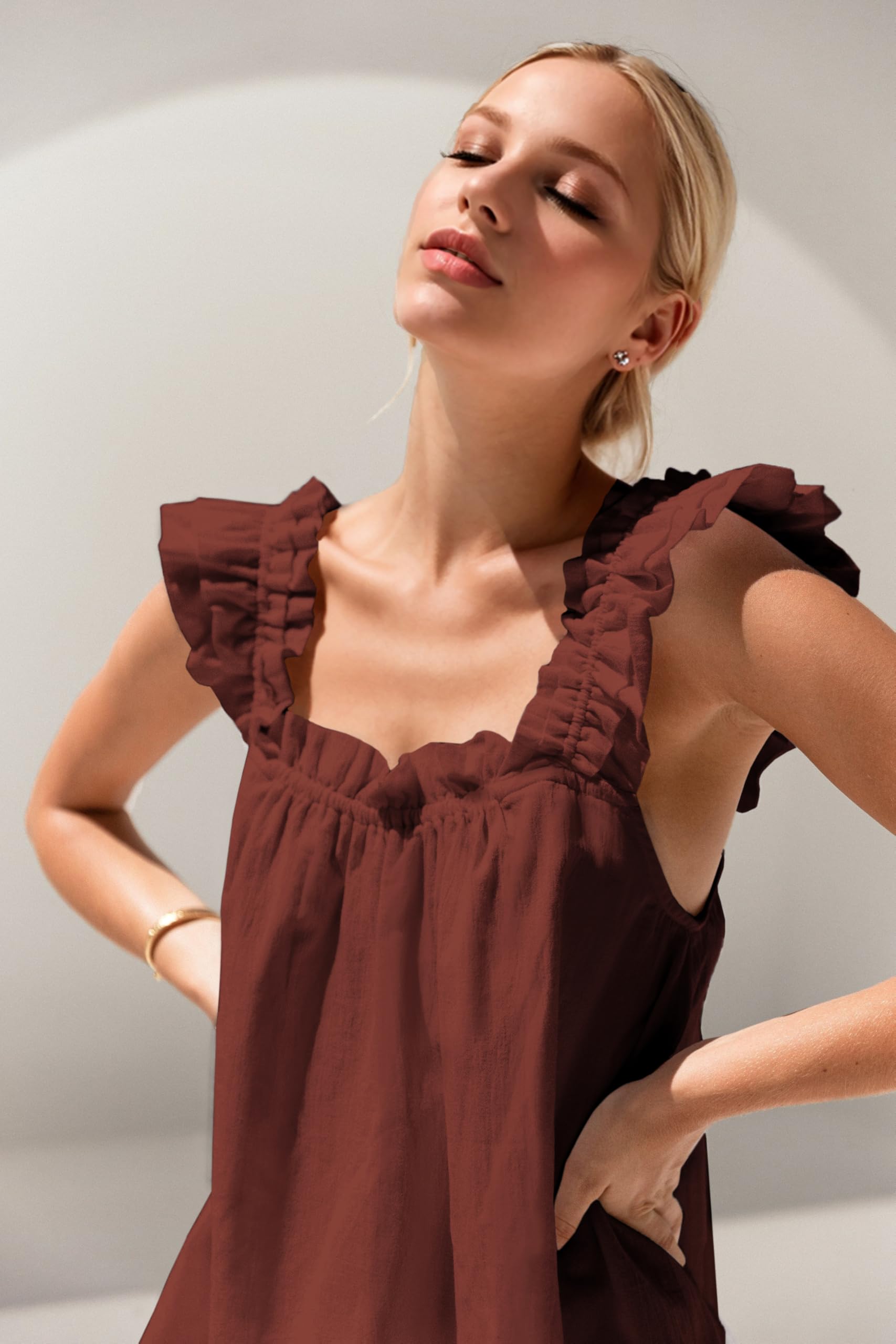 KFUBUO Womens Pajamas Set 2 Piece Ruffle Pj Soft Tank Top and Shorts Sleepwear Set Bridal Pajama for Women Set KFUBUO Womens Pajamas Set 2 Piece Ruffle Pj Soft Tank Top and Shorts Sleepwear Set Bridal Pajama for Women Set