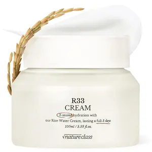 R33 Hydrating Face Moisturizer – Moisturizing Cream for Dry Sensitive Skin, Hyaluronic Acid, Squalane, Rice Peptide Complex, Barrier Support, Fragrance Free Korean Skin Care, 3.38 fl oz