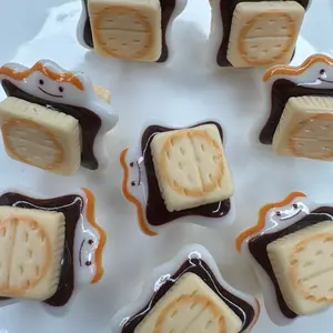 Cute 3D S’more resin charm food charm for craft diy 1pc