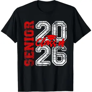 Senior 2026 Graduate Class of 2026 Graduation Men Women Kids T-Shirt Pure Cotton Graphic Tees Menswear Top: Gifts for Men & Women