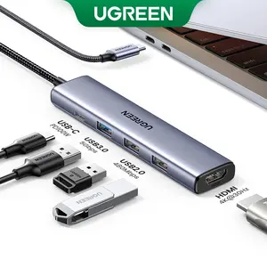 UGREEN 5in1 USB C Hub Type C to PD 100W Power Delivery, 4K@30Hz HDMI,  3 USB-A 5Gbps Data Ports, Type C Multiport Adapter for Macbook Air Pro, iPad Pro, XPS, Computer Accessories--TikTokShopBlackFriday ,TikTokShopJumpstartSale