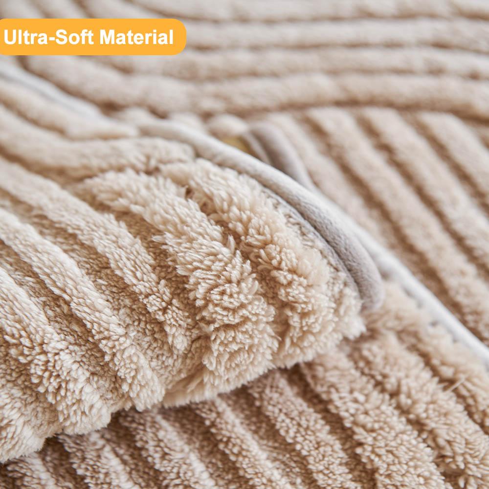 [Gift Choice] 1 Count Sofa Cover for 1-4 Seater NO BACK OR ARMREST Solid Color Jacquard Sofa Protector, Anti-slip Couch Bench Cover, Machine Washable Slipcover, Pet-friendly sofa Towel Mat for Home, Living Room, Dormitory, Hotel, Beige, Gray