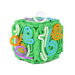 Silicone Fidget Toy for Calming, Stress, Anxiety, ADHD & Autism | Silent, No Mess | Kids 3+ & Adults | Includes Portable Travel Bag & 15 Strings