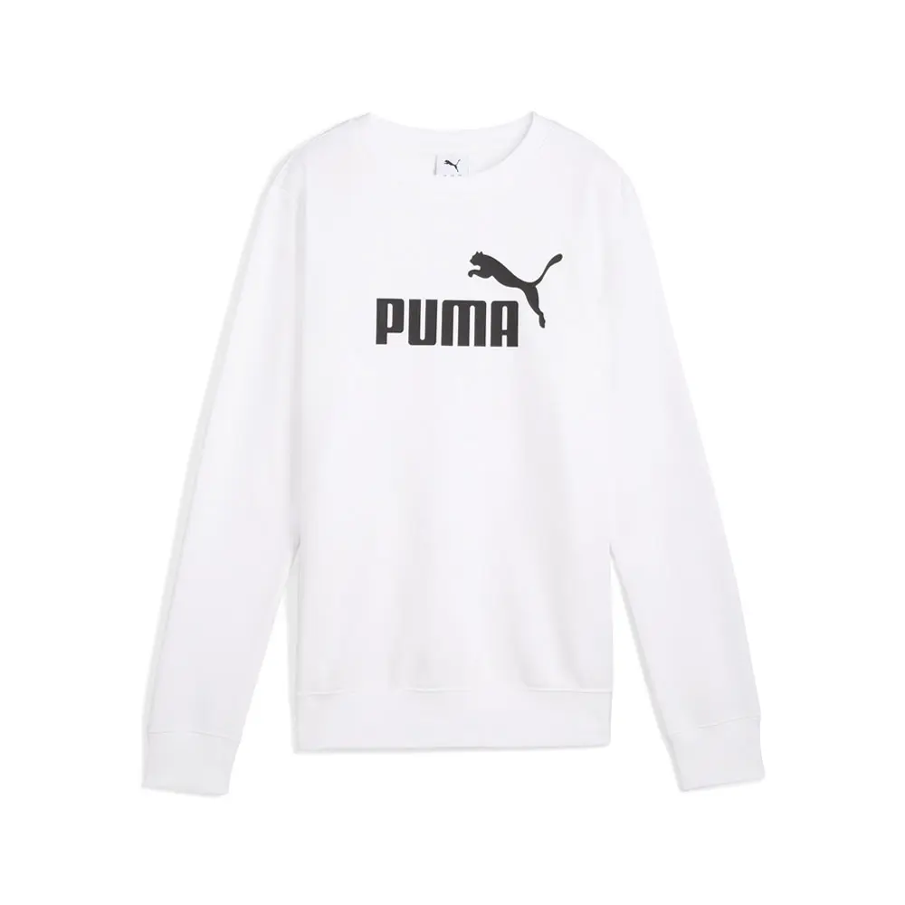 PUMA Womens Essentials No. 1 Logo Crew Neck Sweatshirt Casual - White