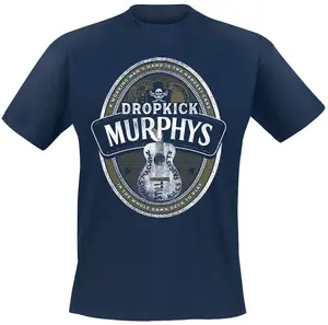 Patrick Days Beer Label T-Shirt navy by Dropkick Murphys1