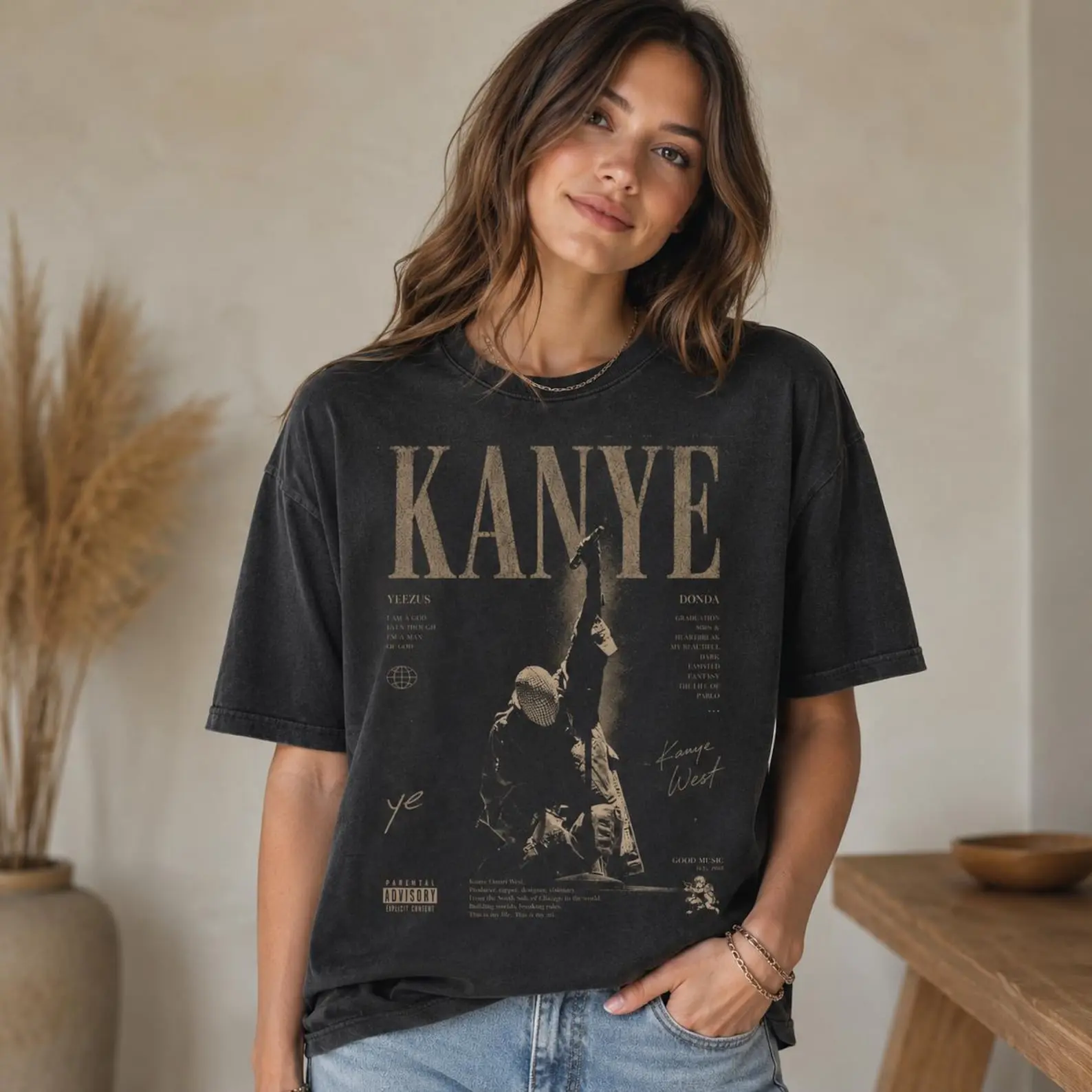 Comfort Colors Kanye Poster Photo T-shirt Vintage Concert Graphic Tee