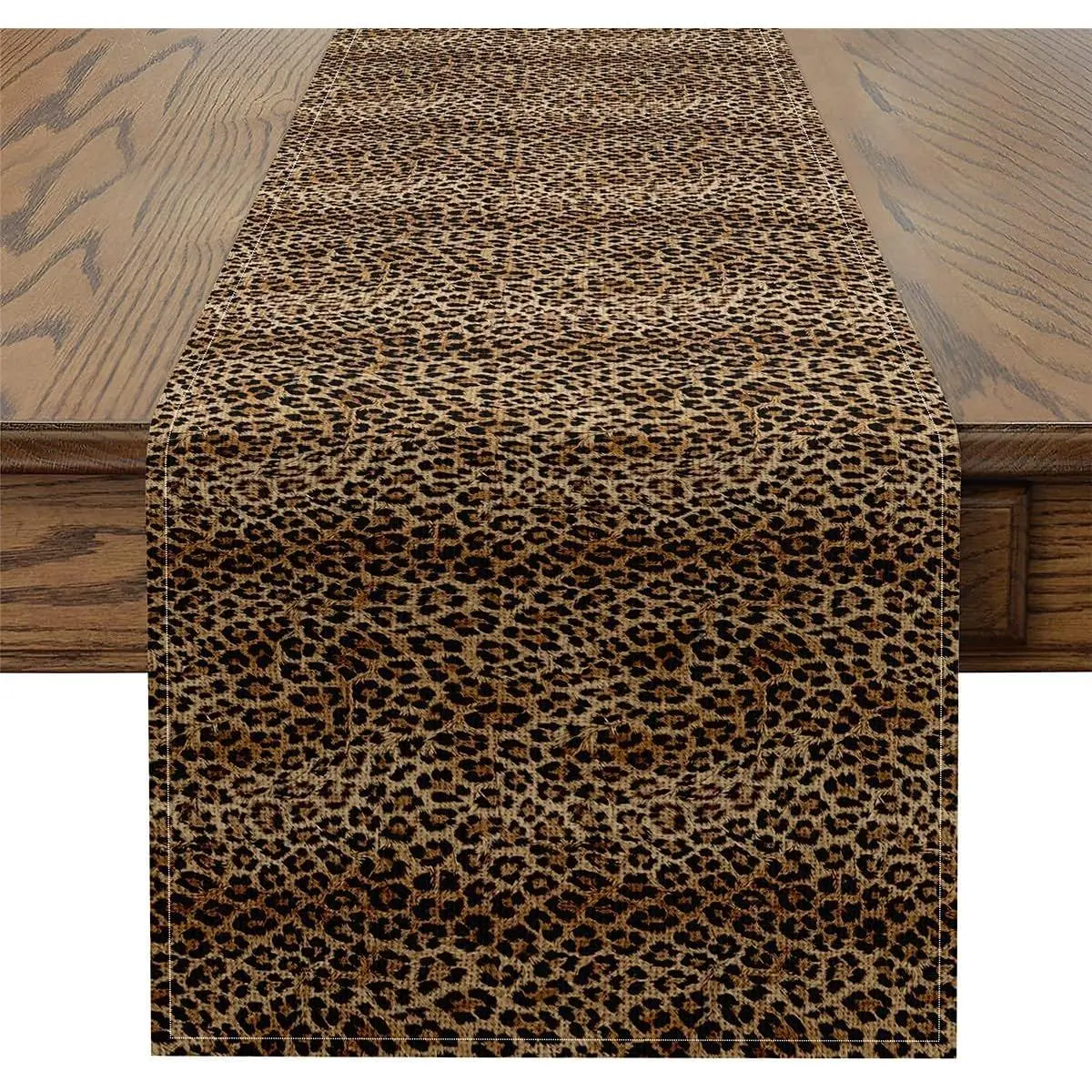 Leopard Table Runner Cheetah Print Home Decor for Living Room Dresser Runners for Animal Kitchen Dining Table Decoration for Home Party Safari Table Decoration for Kitchen Dinning