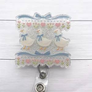 Goose badge reel, Spring badge reel, cute badge reel, nurse badge reel