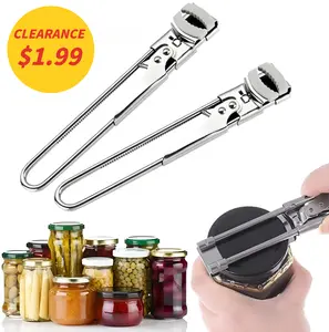 Jar Opener for Weak Hands, Multifunctional Adjustable Can Opener, Stainless Steel Jar Lid Opener Bottle Opener Tool