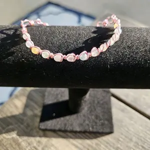Wire Wrapped Morganite Bracelet