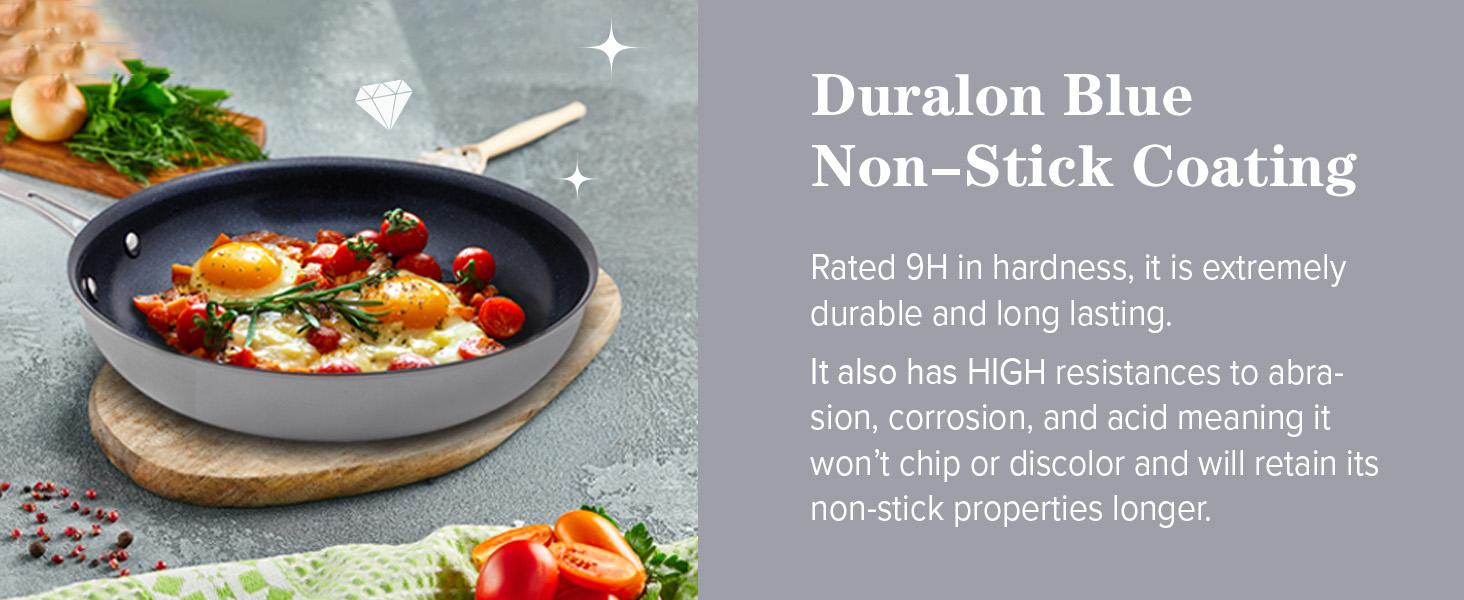 Nuwave Duralon Blue Non-Stick Cookware 9-Piece Set