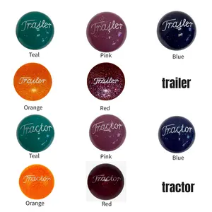 Twisted Shifterz Glitter Brake Knob Engraved Trailer White V1 for Tractor or Trailer Vehicle Replacement with Polished Billet Collar and Glitter-Finish Resin Top