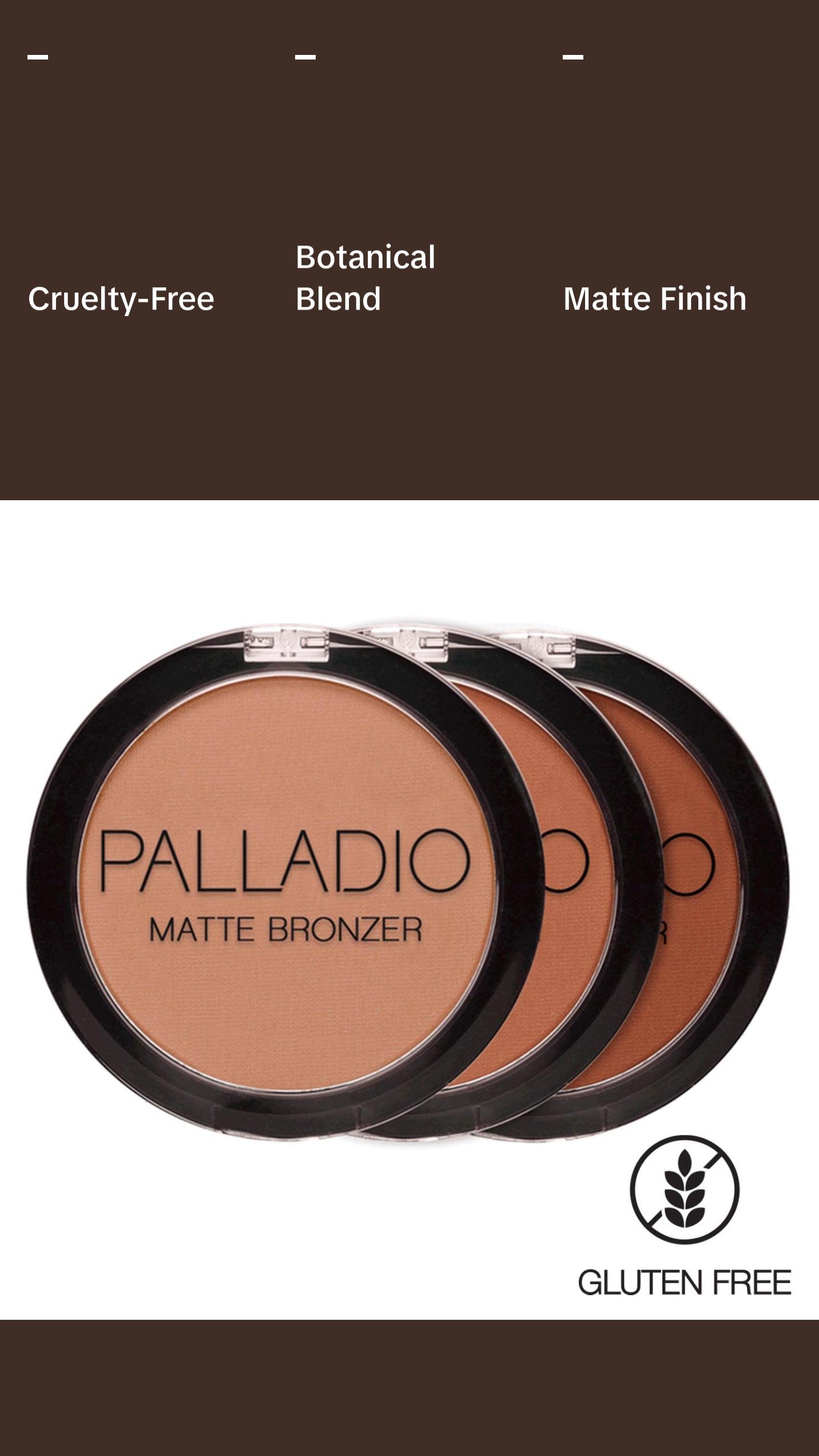 Palladio Matte Bronzer - Nourishing Makeup for Smooth Skin with Shimmering Finish