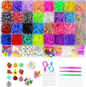 2500+ Loom Bands Kit for Kids – Rubber Band Bracelet Making Kit with Loom Tools, Colorful Rubber Bands Refill Set for Girls Boys, Arts & Crafts DIY Jewelry Toy Gift
