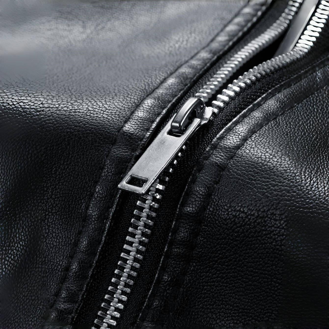 New Autumn Winter Men's Leather Jacket Warm Coat Casual Turn down Collar Clothing Fabric Top Long Sleeve Black Suitable For Outdoor Activities And Daily Life SpringStatements