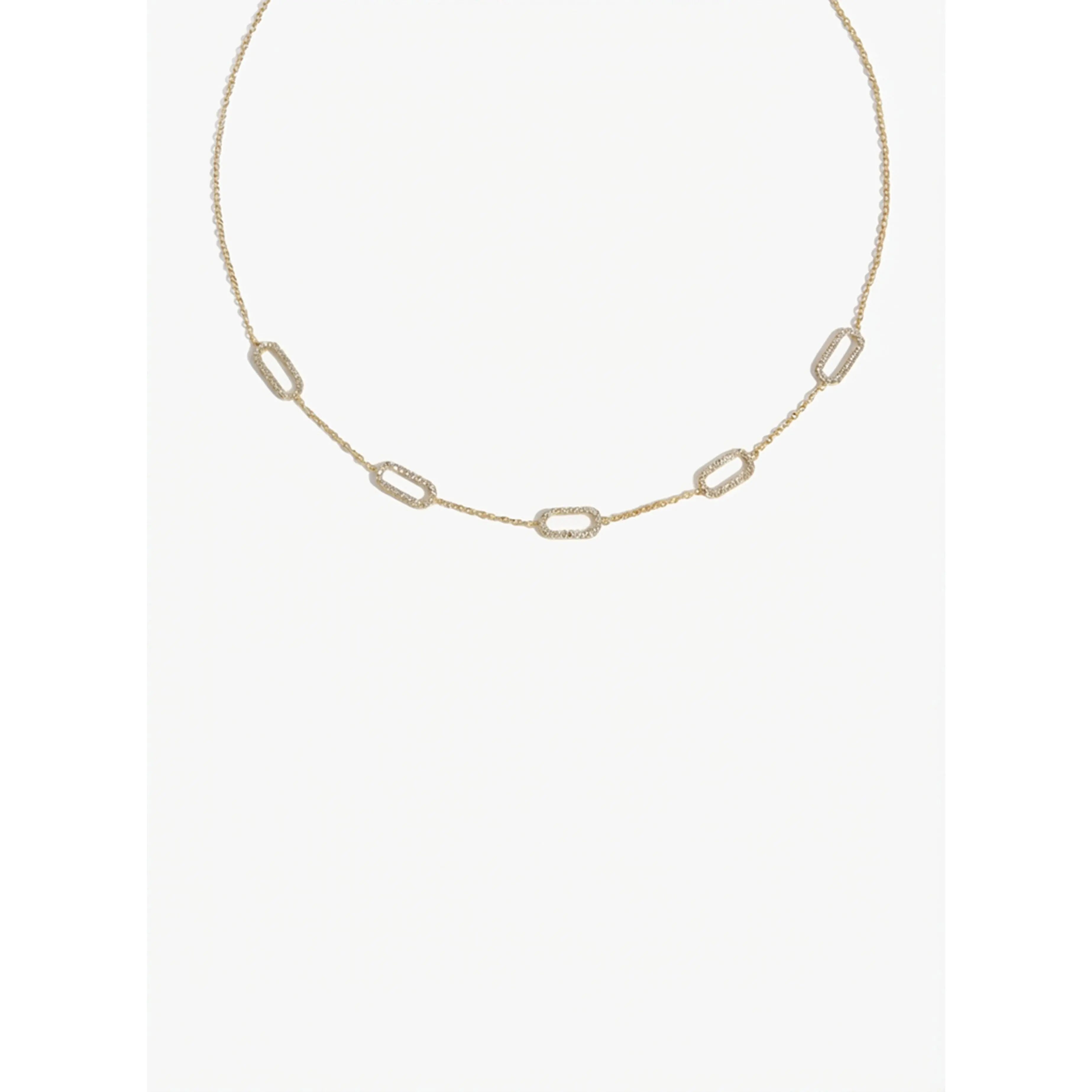 Sparkling Clip Necklace