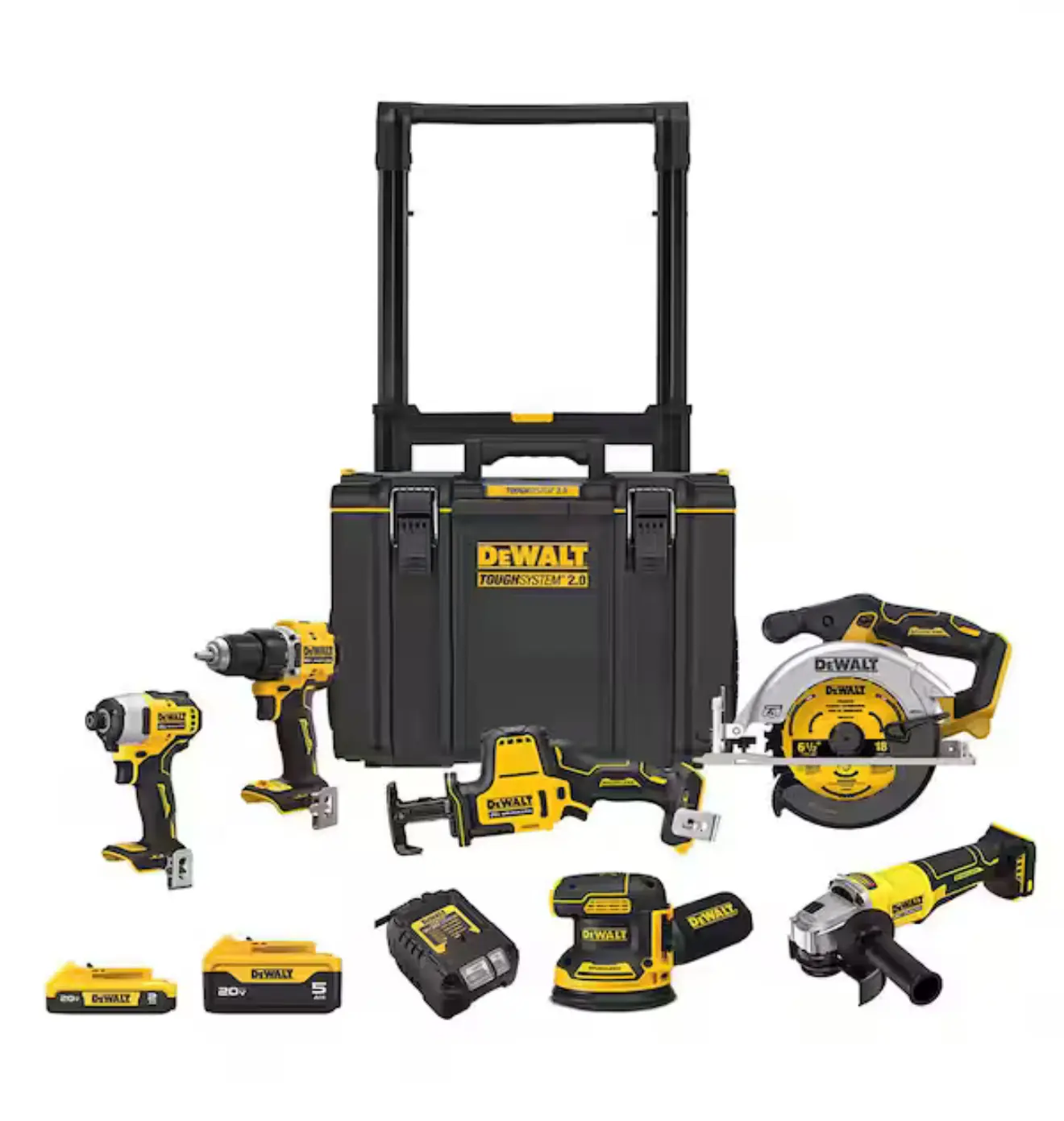 DEWALT Cordless Combination Kit: 6 Tools, 20 V DC Volt, Battery Included, 20V MAX*, 20V MAX*