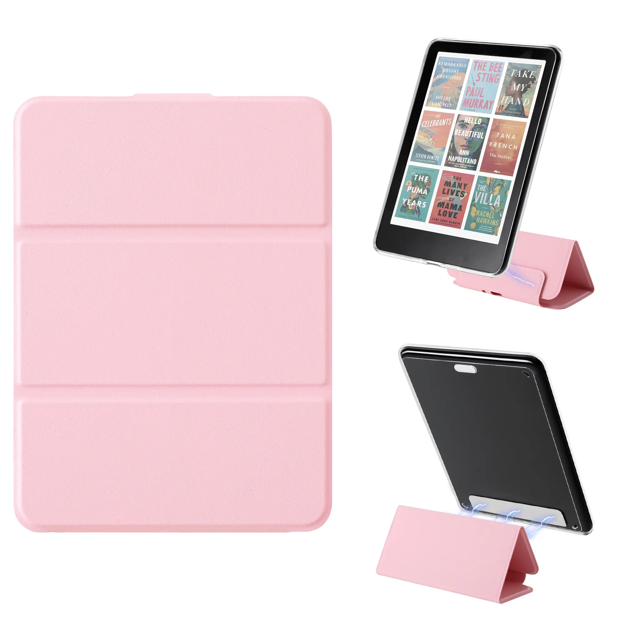 Magnetic Detachable Trifold Stand Tablet Cover for 7'' Kindle Paperwhite 12th Gen 2024 & Kindle Colorsoft Signature Edition, Slim PU Leather Tablet Accessory with Auto Wake/Sleep Feature, Accessories, Covers
