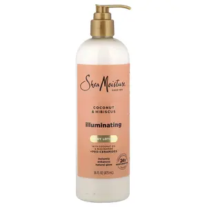 SheaMoisture Illuminating Body Lotion, Coconut & Hibiscus, 16 fl oz (473 ml)