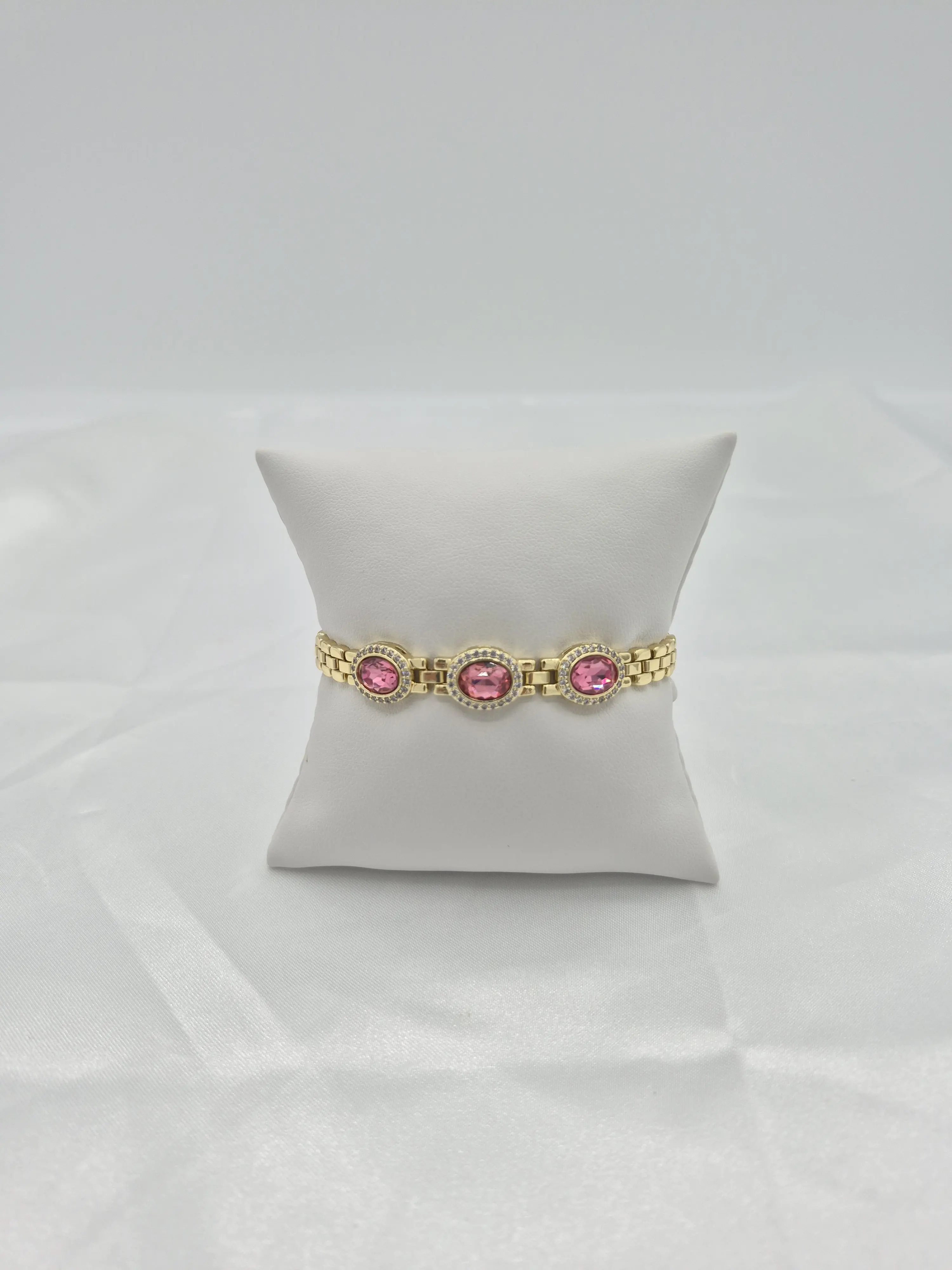 14k gold plated bracelet with colored stones (12)