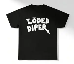 [100% Cotton] Loded Diaper Unisex Heavy Cotton T-shirt Menswear Top Vintage Distressed  Golf Gift T-Shirt For Men and Women