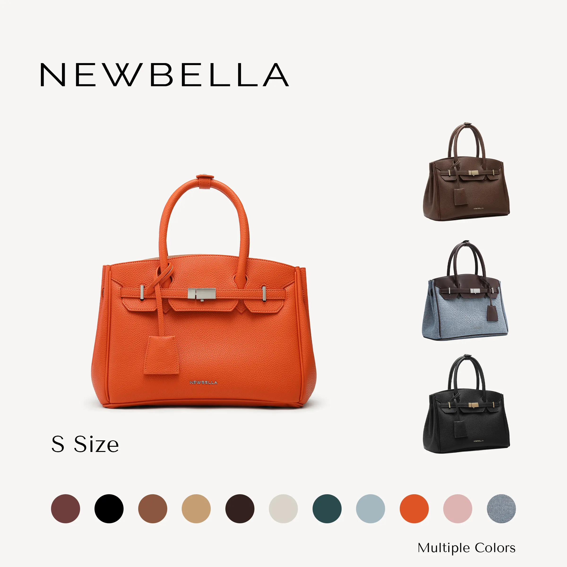 NEWBELLA Miranda S Compact PU Leather Tote Bag with Organizer and Adjustable Crossbody Strap for Errands and Everyday Use #sohoch