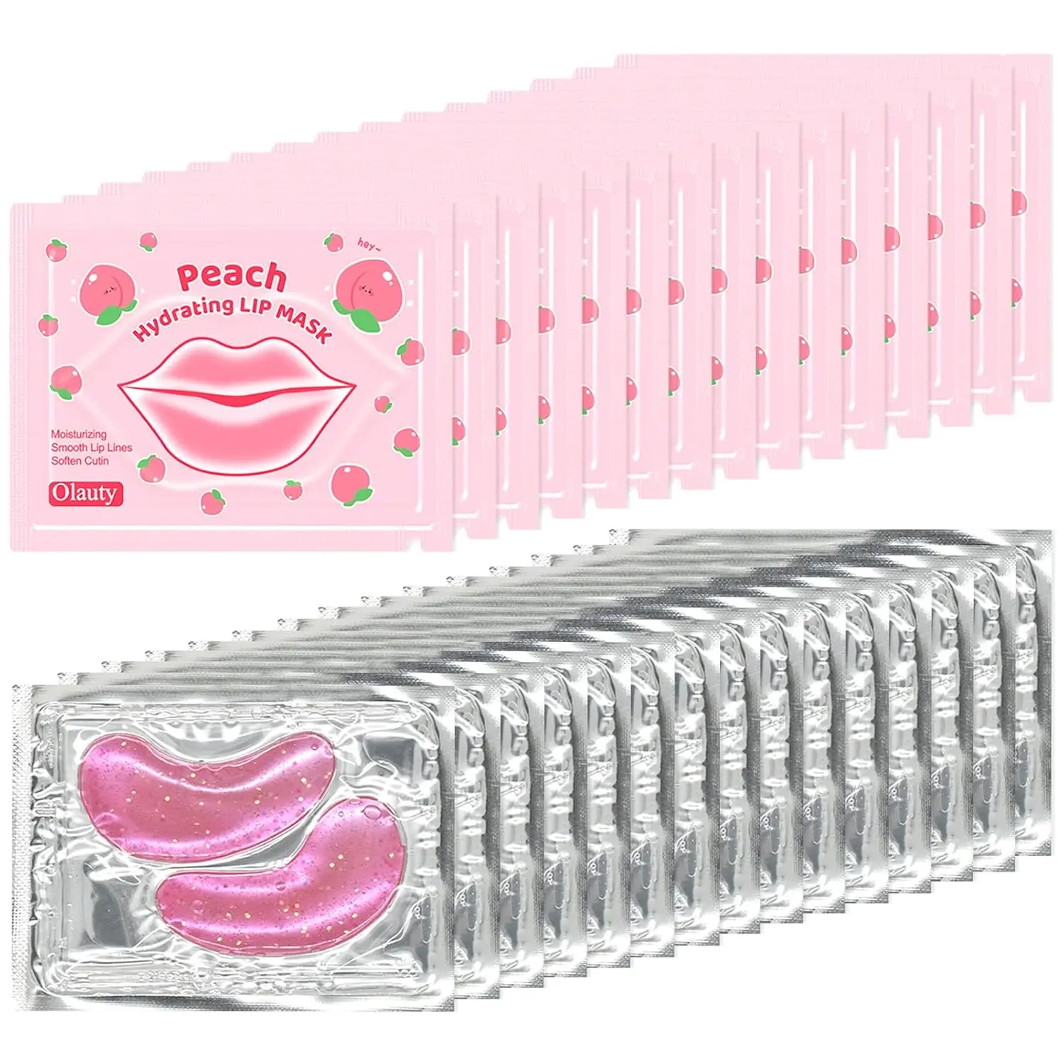 Women's 30-Piece Lip & Eye Hydrogel Mask Pack - Gentle, Nourishing, Moisturizing Deep Hydration Treatment with Collagen, Hyaluronic Acid, Hypoallergenic Repair Patches, Eye Masks, Natural Collagen, Beauty Products, Gifts For Women, Dark Circles, Female, T