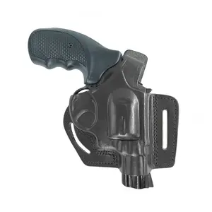 2 Slot Pancake Leather Holster, Thumb Break Open-end Fits Smith&Wesson K- Frame RH Handmade (ALIS352)