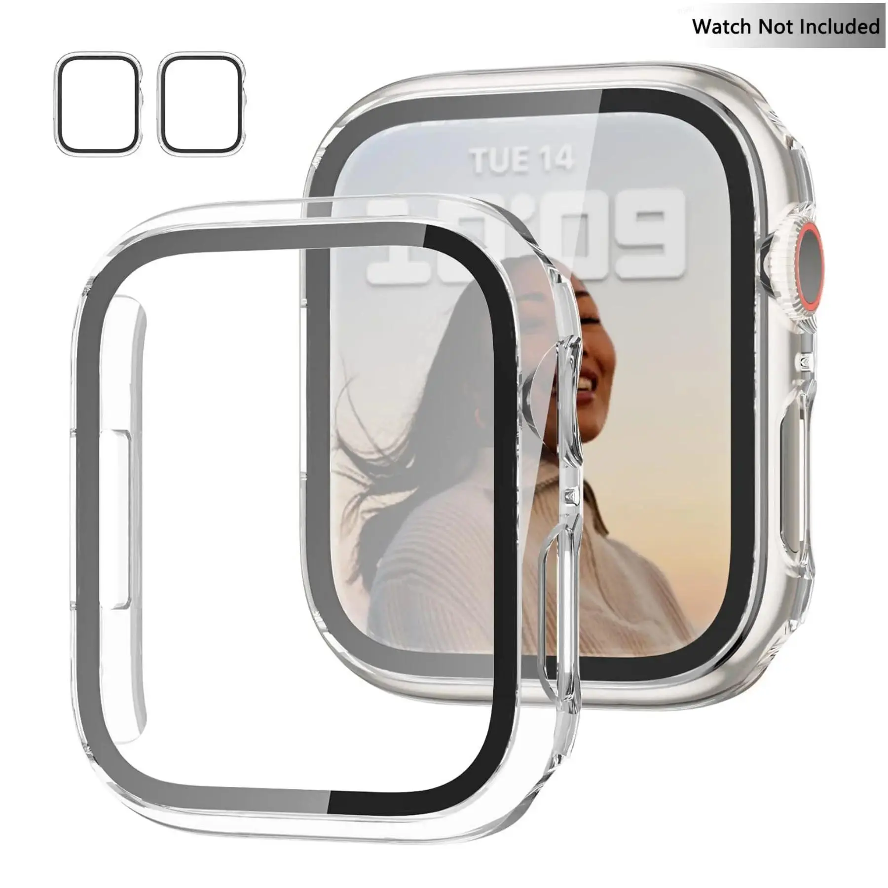 2-Pack Durable Tempered Glass Watch Protector, Screen Protector Tech Accessory for 38-49mm Smart Watches, Sports & Outdoor Protection Accessories