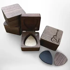 Custom Wooden Guitar Pick Box: Personalized Music Gift