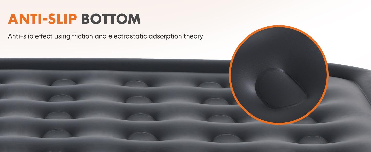 Air Mattress --Inflatable Blow Up Mattress Airbed with Built-in Pump, Double Height, Adjustable Portable for Home or Camping