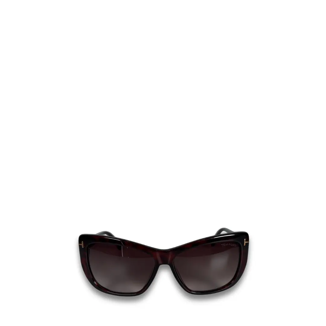 Pre-owned Tom Ford Tortoiseshell Lindsay Sunglasses